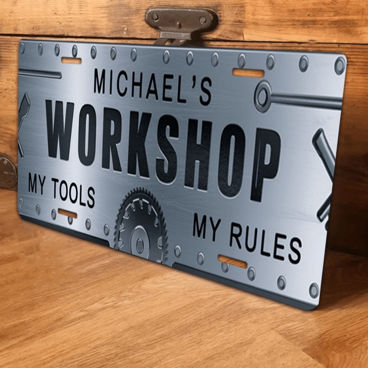 Tools Name In Workshop - Papan Nama Aluminium Workshop Personal 6x12