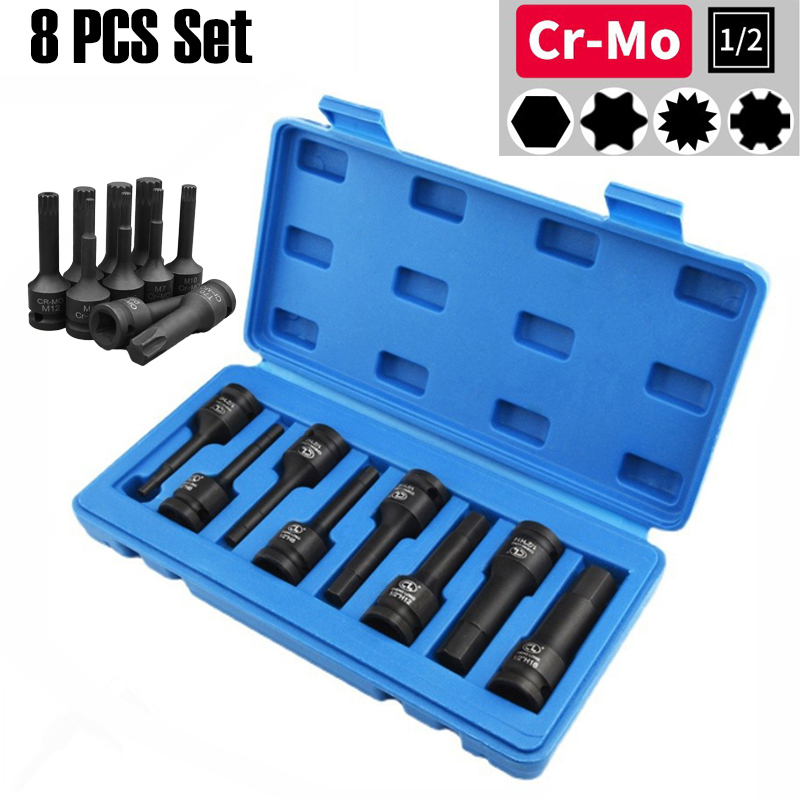 Hand Tools Maintenance Workshop - Set Kunci Soket 1/2 inci 8