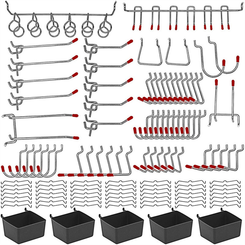 Workshop Tools Organizing - 114 Pcs Set Pengait Pegboard Logam