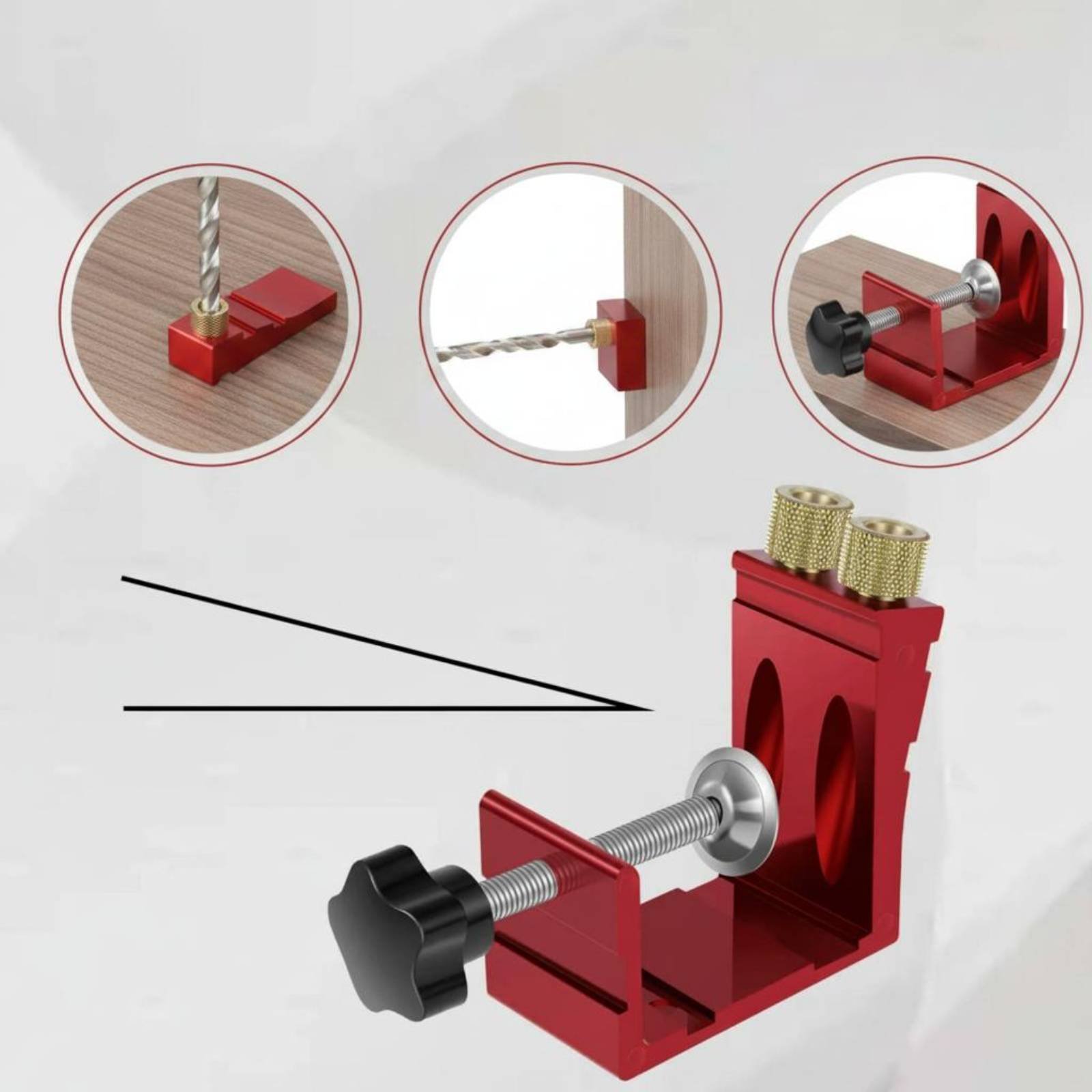 Panduan Pengeboran Sudut 15 De - Workshop Joinery Tools ulasan dan harga