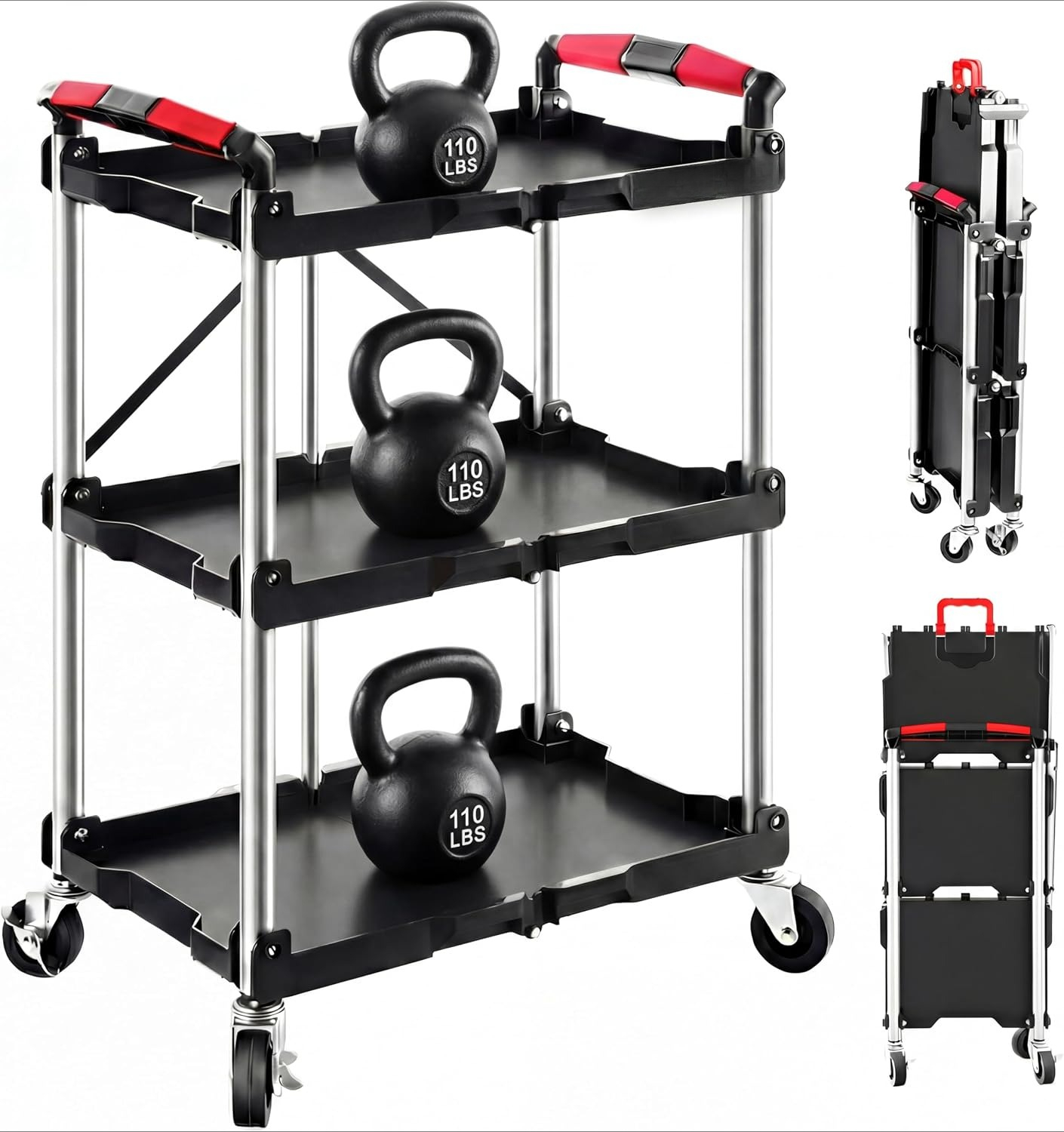Troli Utilitas Lipat 3 Rak den - Tools For Home Workshop ulasan dan harga