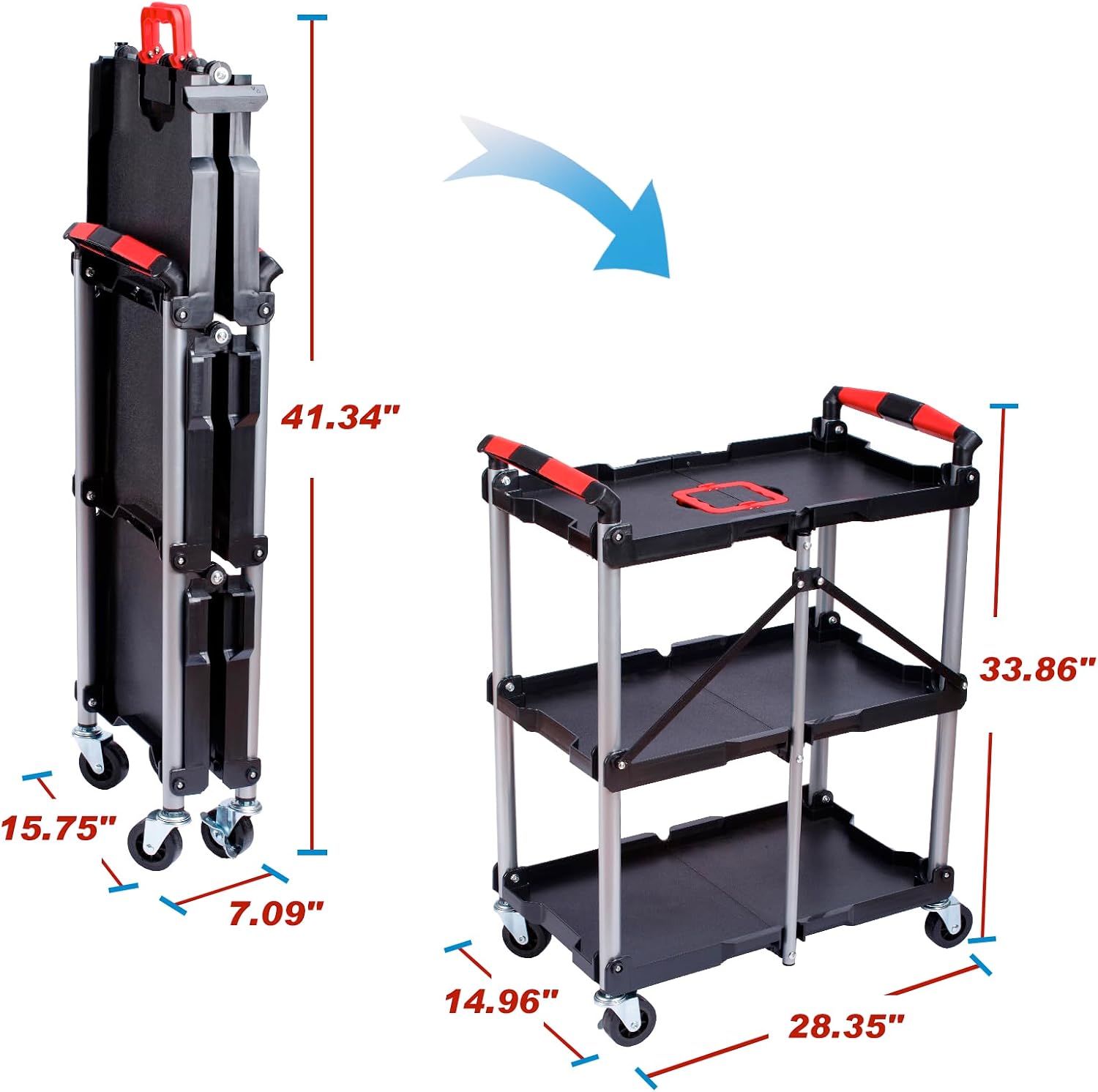 Troli Utilitas Lipat 3 Rak den - Tools For Home Workshop ulasan dan harga