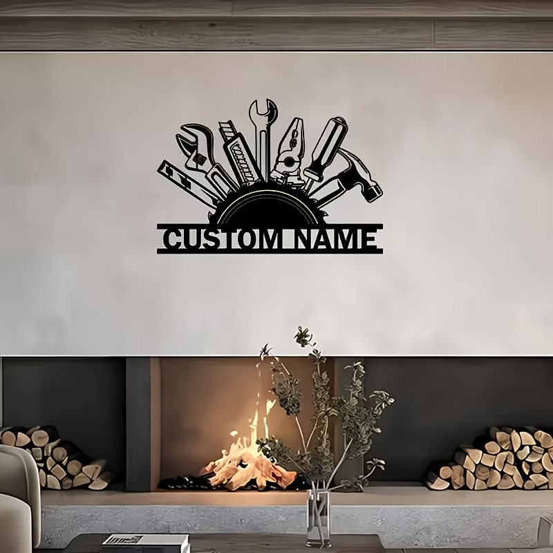 Seni Dinding Logam Kustom - Pa - Tools Name In Workshop ulasan dan harga